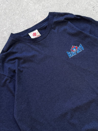Vintage Toronto Blue Jays Striped MLB Tee (2XL)