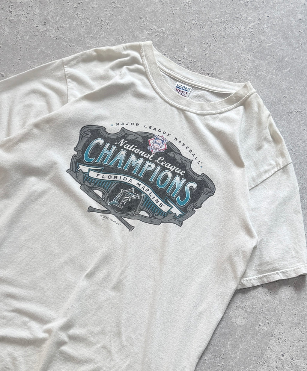 Vintage 03' Florida Marlins MLB Championship Tee (L)