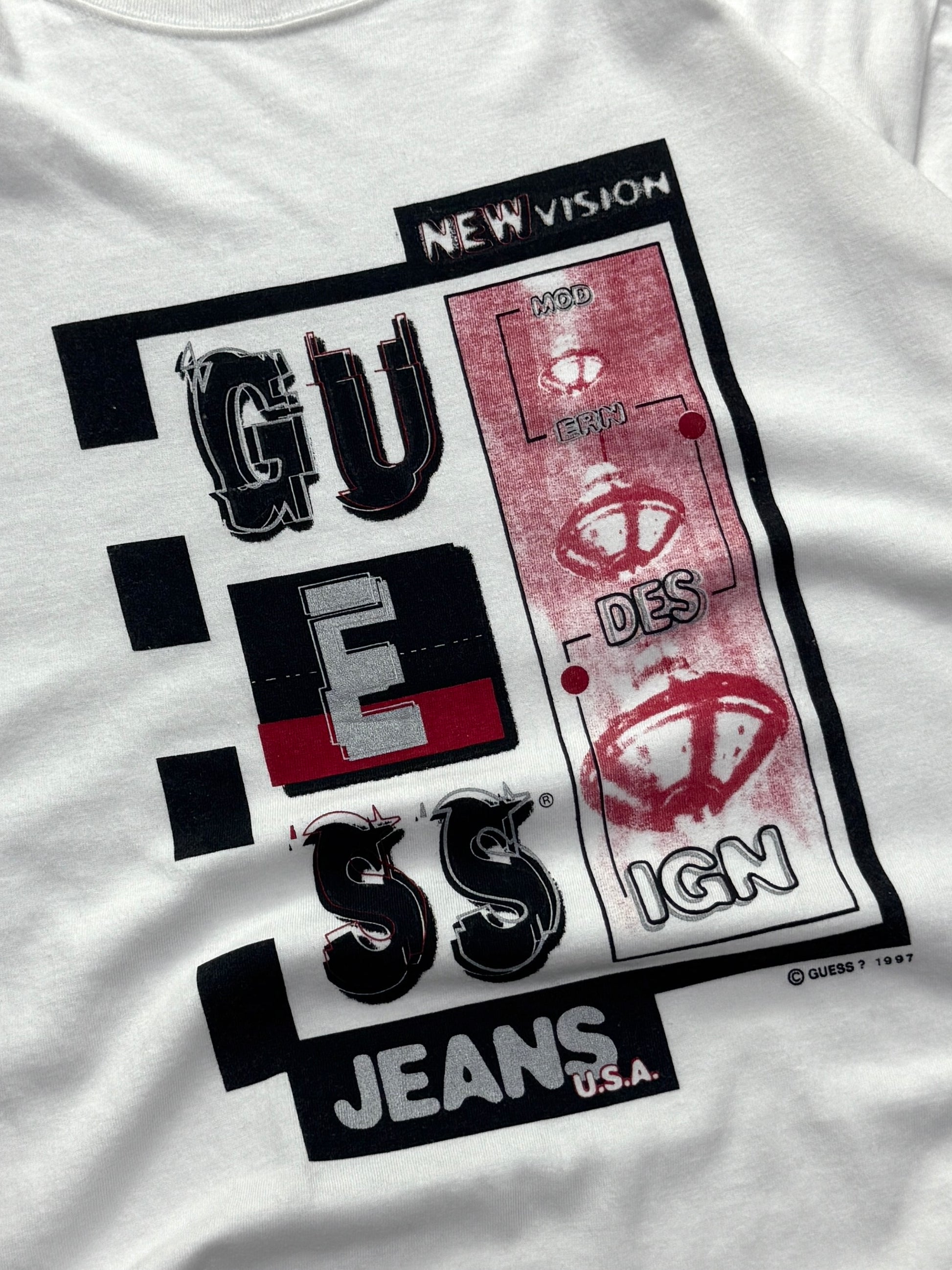 Vintage 90s Guess Jeans Graphic Tee (L)