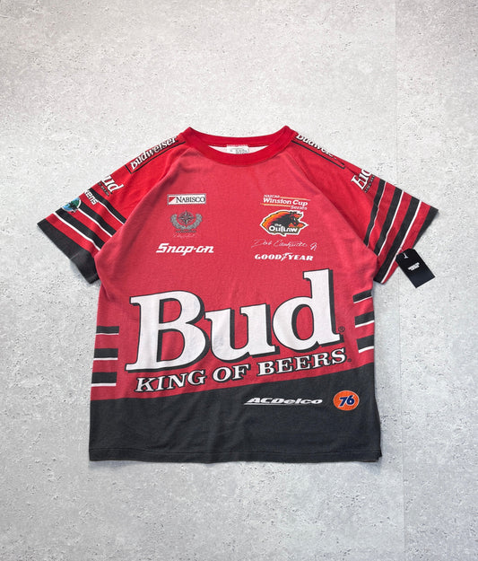 Vintage 1999 NASCAR Winston Cup X Budweiser Beer Tee (2XL)