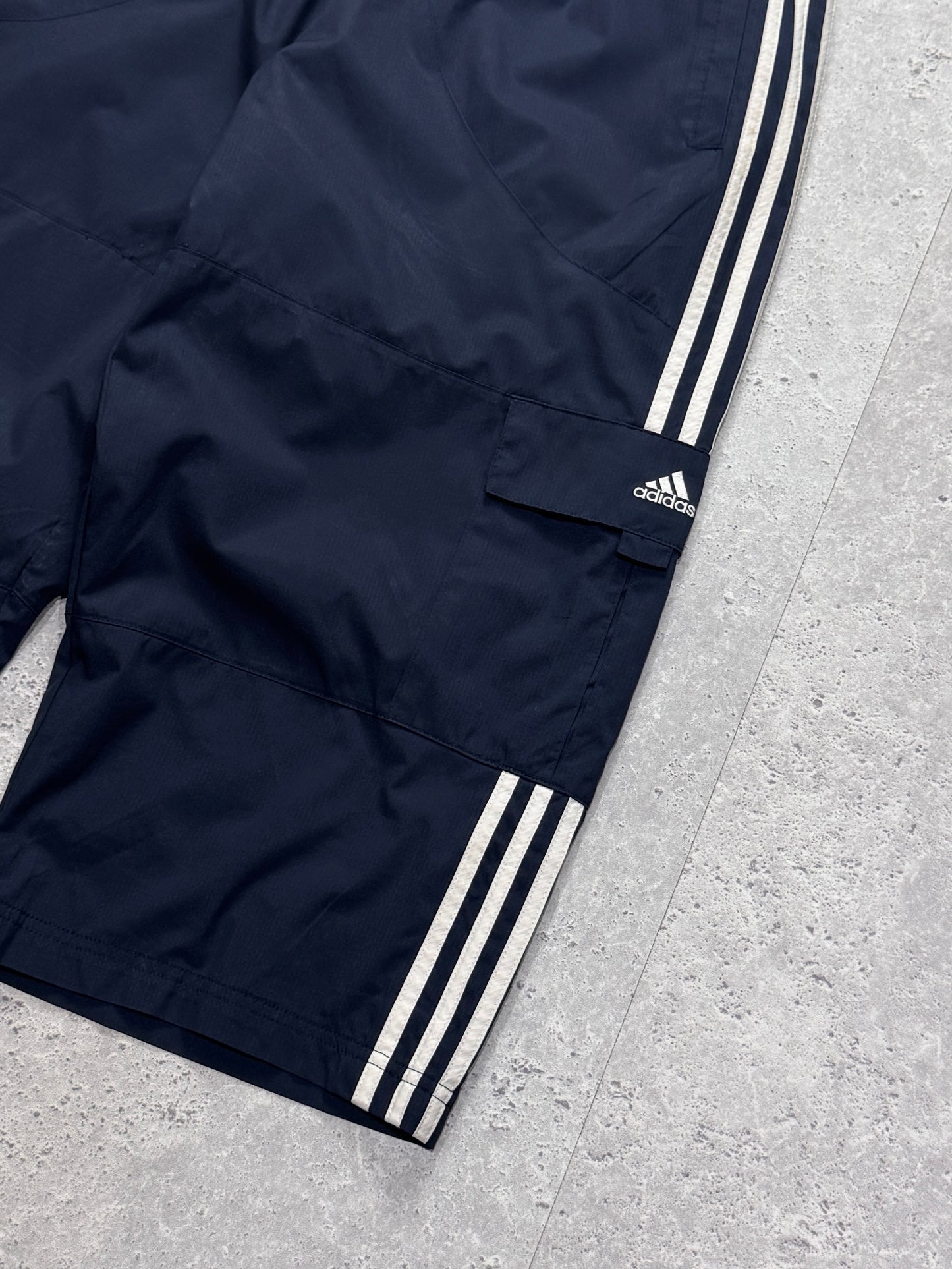 Vintage 2000s Adidas 3/4 Cargo Track Shorts (36")