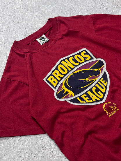 Vintage 90s Brisbane Broncos NRL Tee (M)
