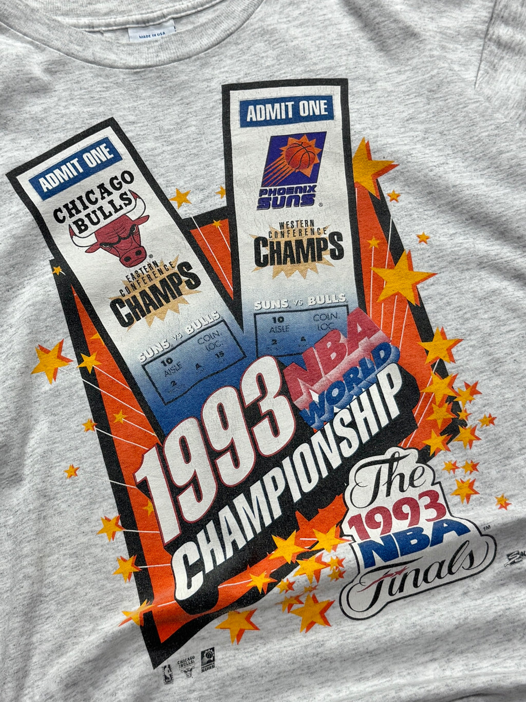 Vintage 1993 NBA World Championship Bulls Vs Suns Tee (L)