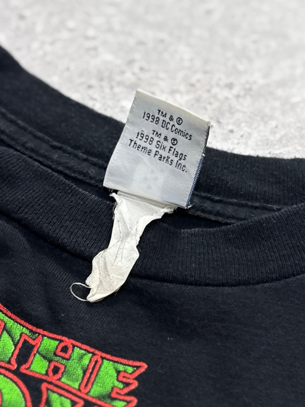 Vintage 90s Riddler's Revenge Six Flags Amusement Park Tee (L)