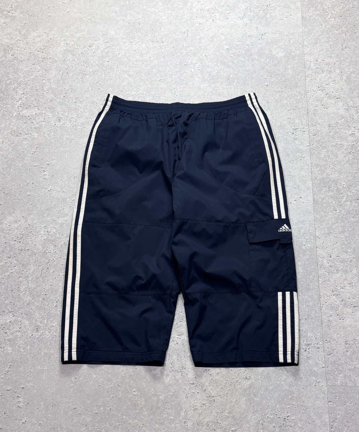 Vintage 2000s Adidas 3/4 Cargo Track Shorts (36")