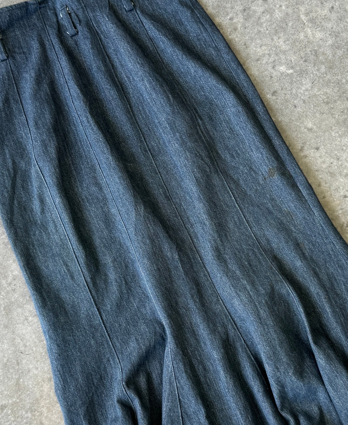 Vintage Denim Maxi Skirt (M)