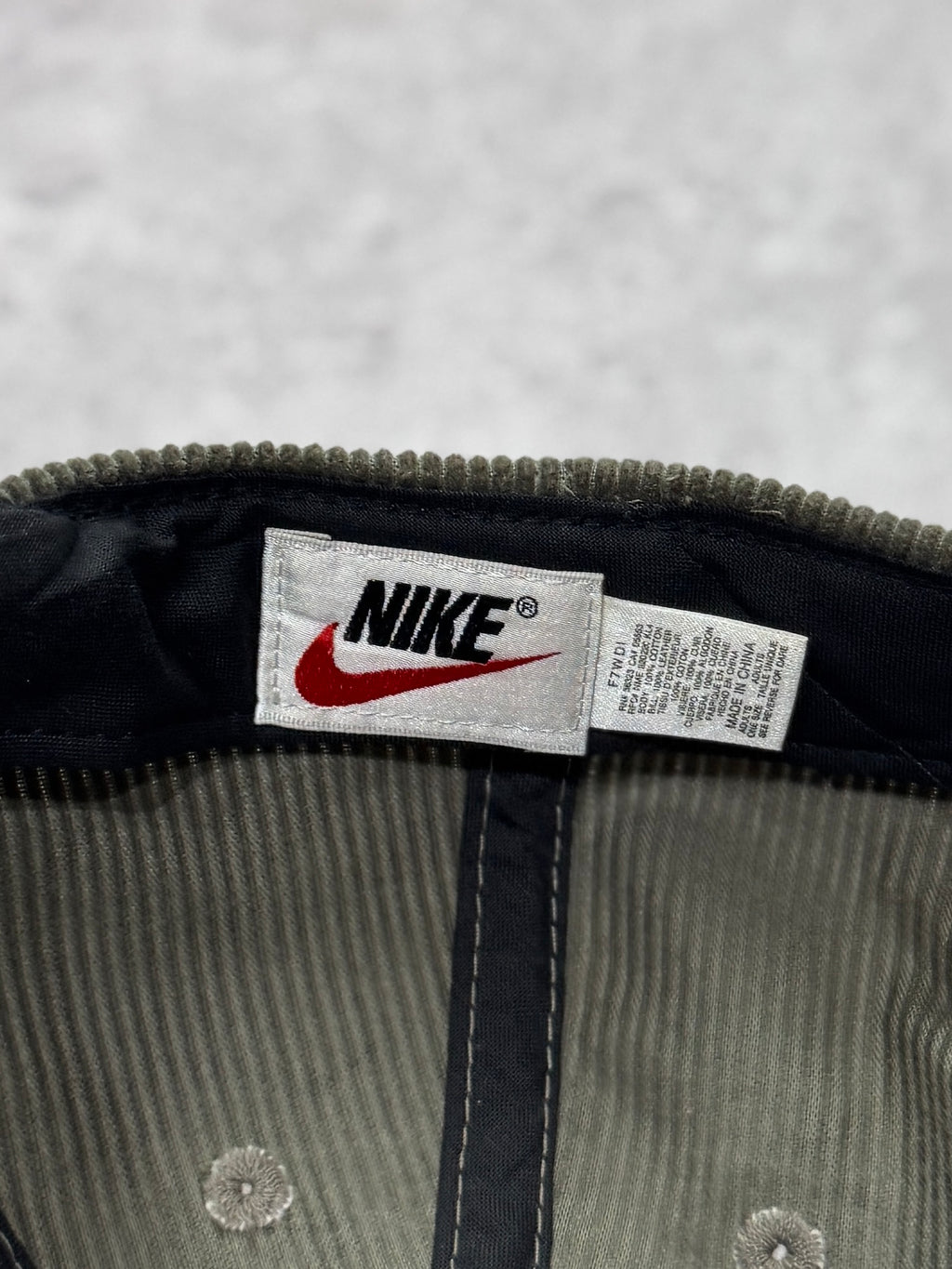 Vintage 90s Nike Corduroy Rope Cap