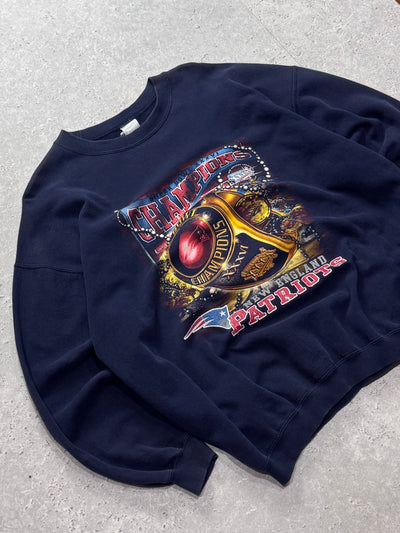 Vintage 2002 New England Patriots NFL Superbowl Sweater (XL)