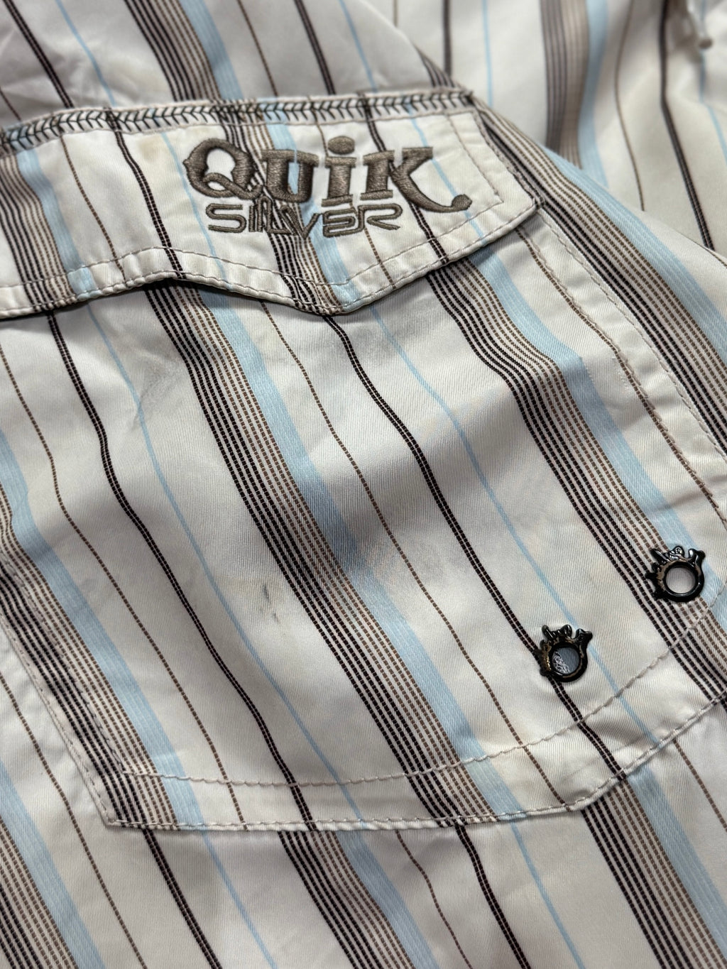 Vintage Y2K Quiksilver Striped Boardshorts (34")