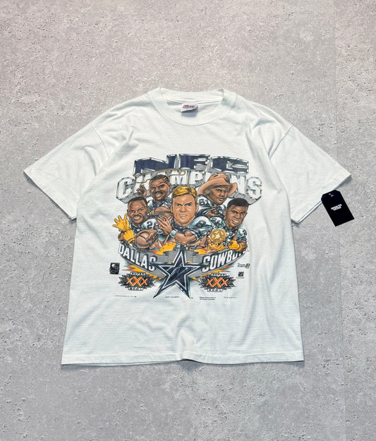 Vintage 1995 Dallas Cowboys Superbowl Caricature Tee (L)