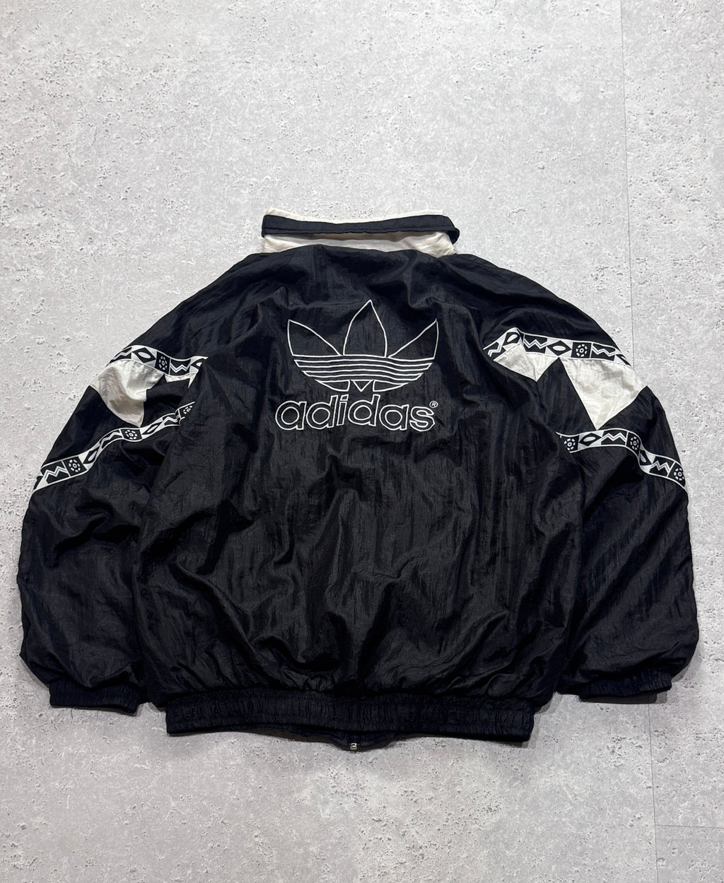 Vintage 90s Adidas Patterned Windbreaker Jacket (L)