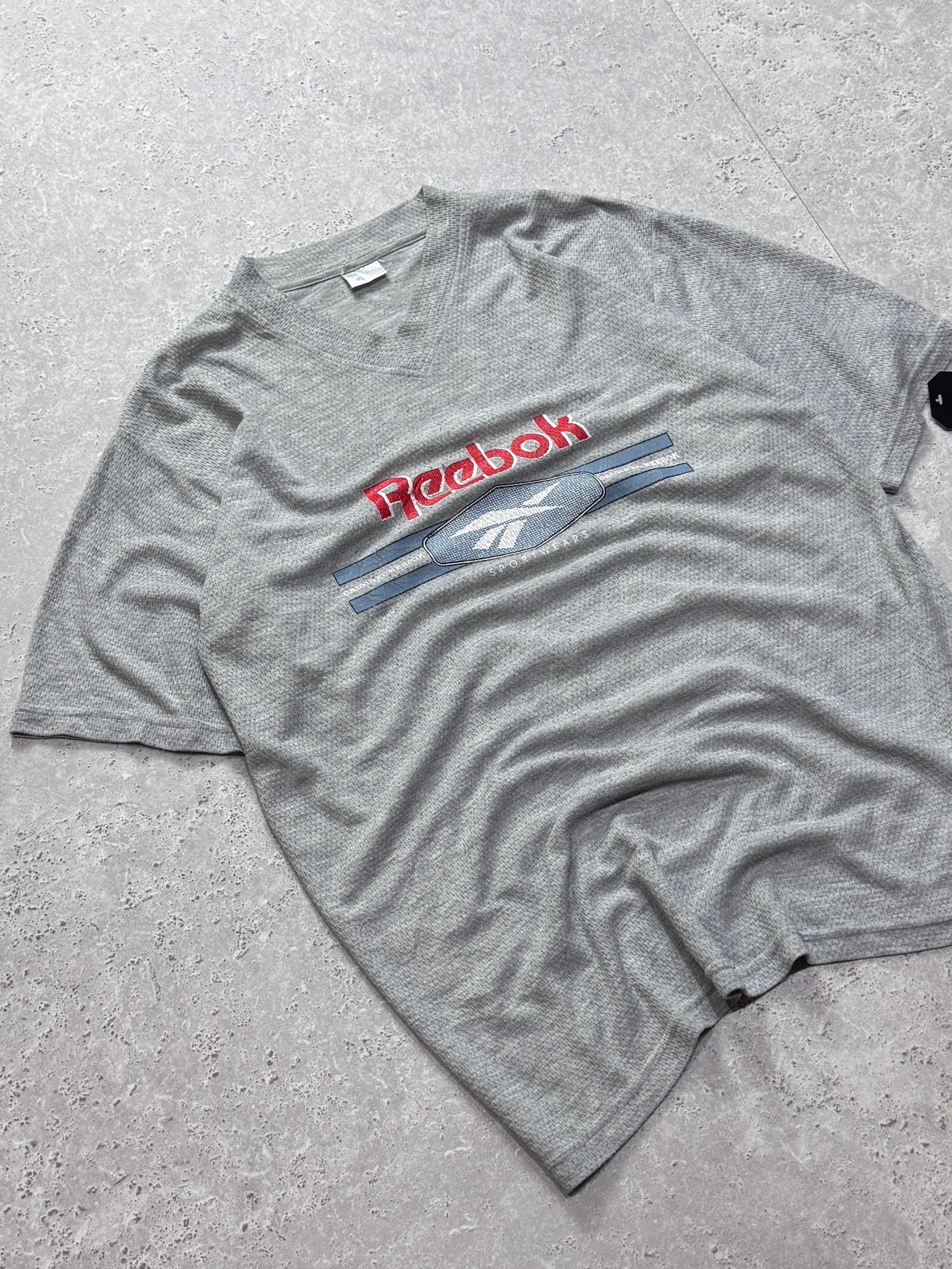Vintage 80s Reebok Woven Tee (L)
