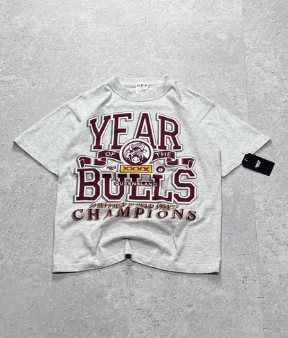 Vintage 90s Queensland Bulls Sheffield Shield Cricket Tee (M)