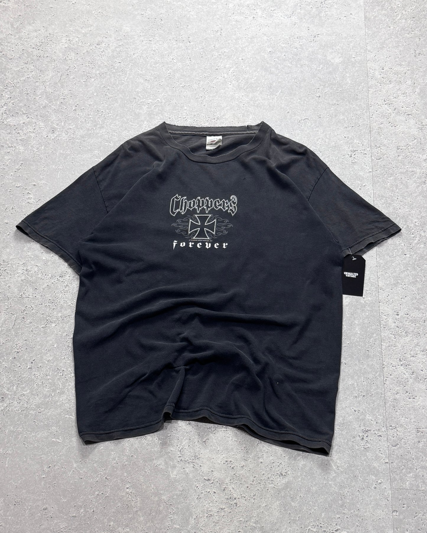 Vintage Faded Choppers Forever Motorcycle Tee (L)