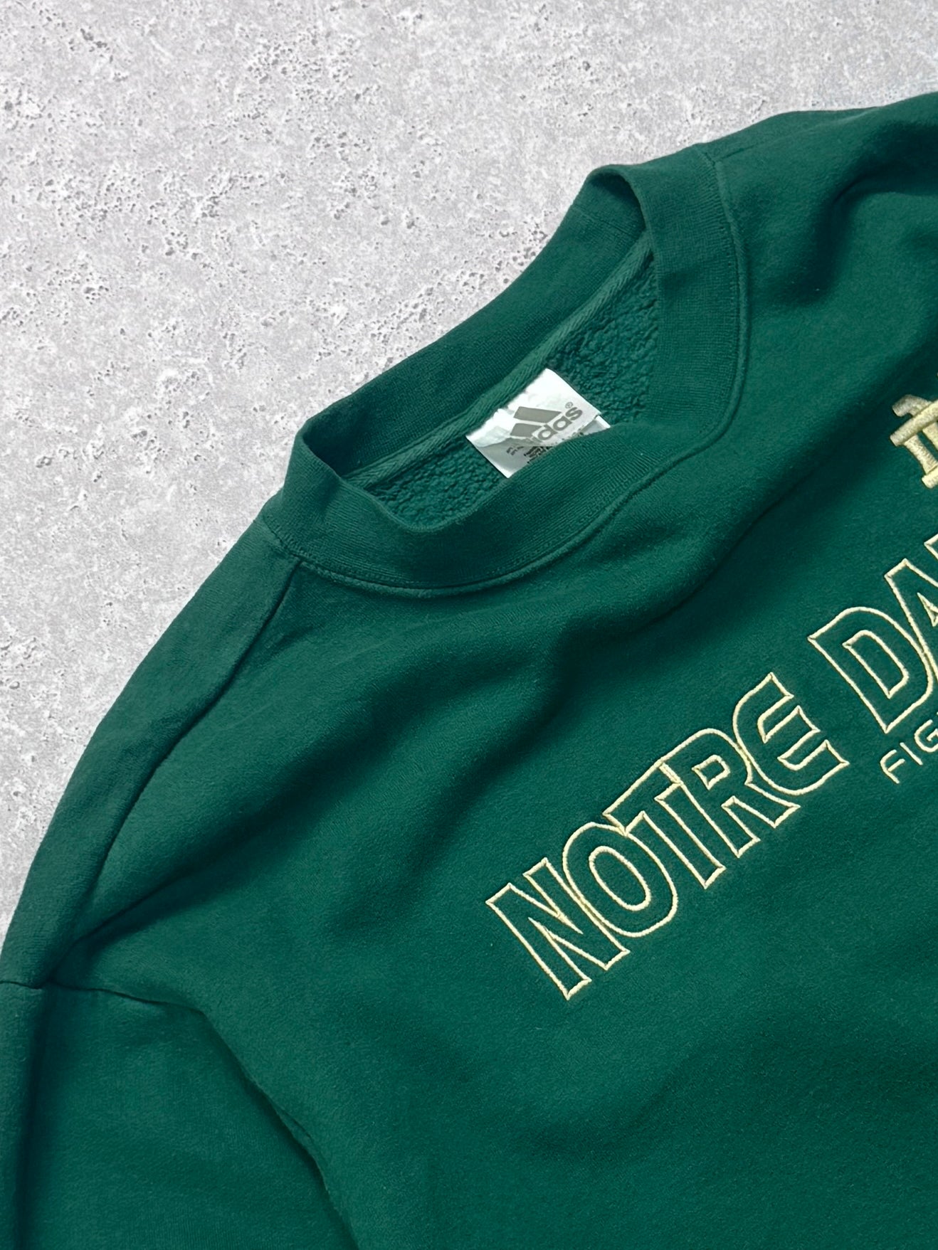 Vintage 2000s Adidas X Notre Dame College Embroidered Sweater (M)