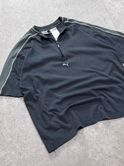 Vintage 2000s Puma Quarter Zip Tee (L)