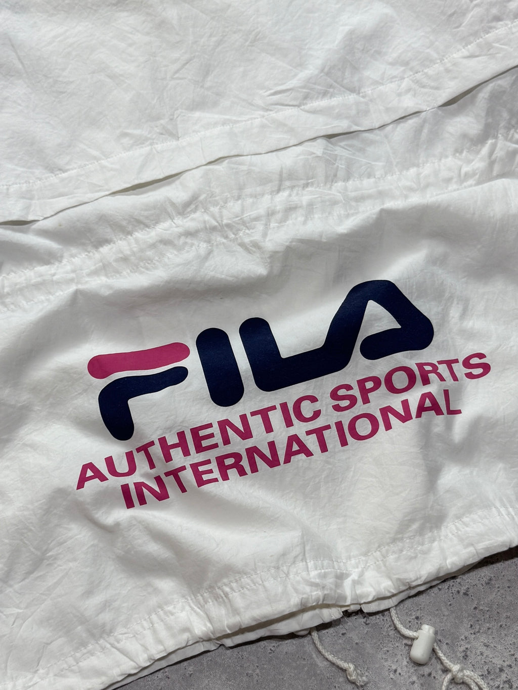 Vintage 90s Fila Authentic Sports Windbreaker Jacket (XL)
