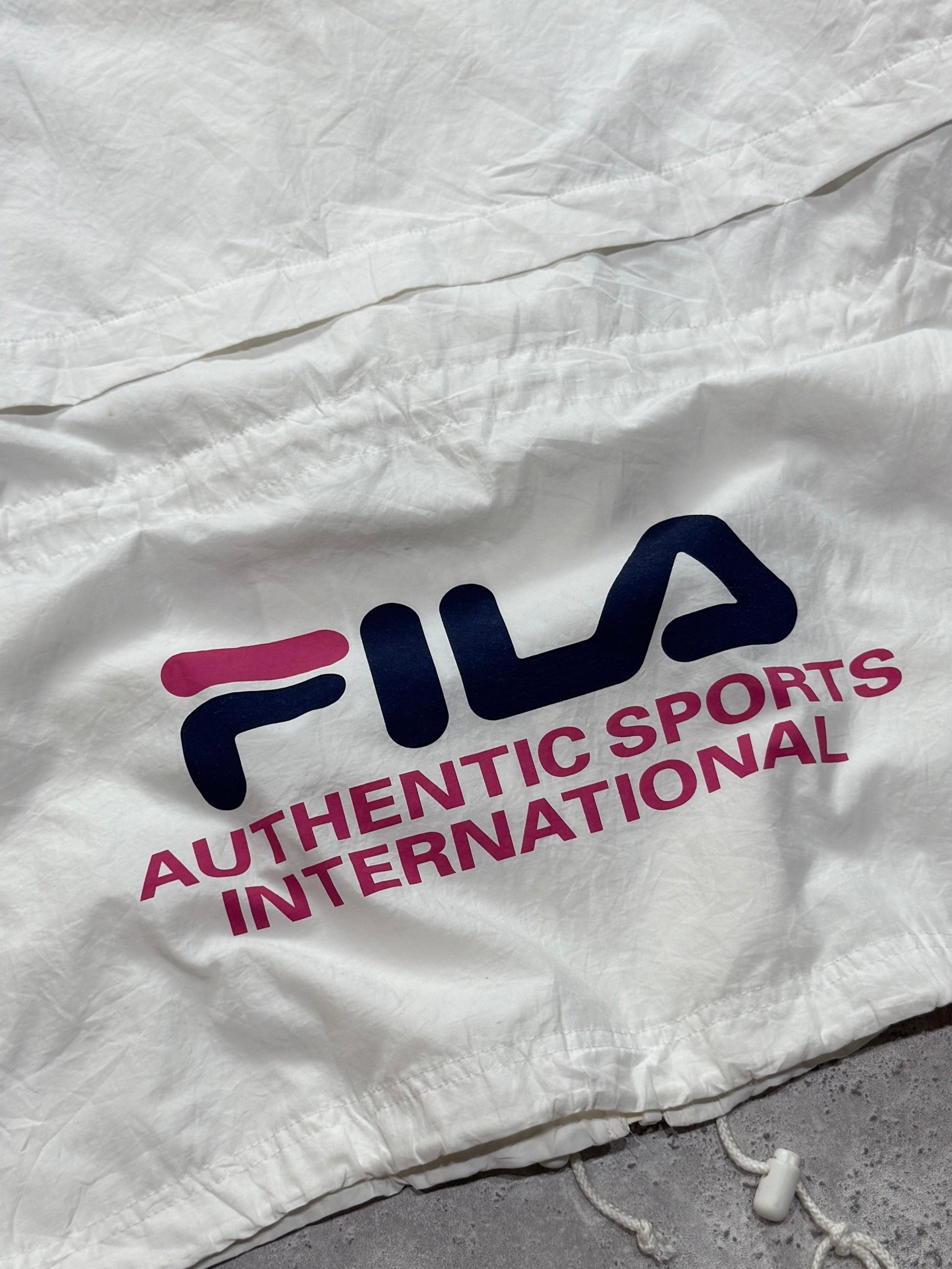 Vintage 90s Fila Authentic Sports Windbreaker Jacket (XL)
