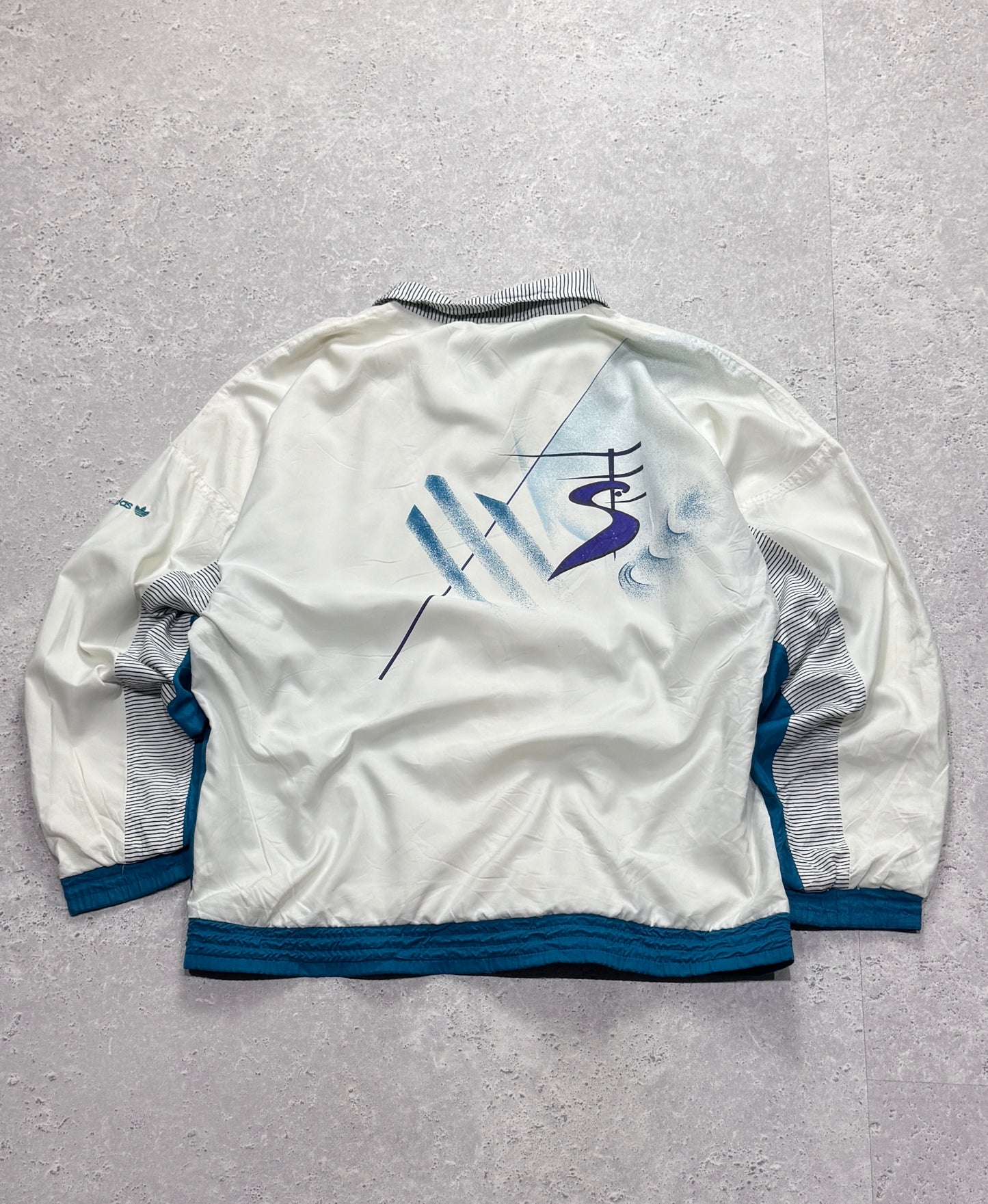 Vintage 90s Adidas Stefan Edberg Tennis Windbreaker Jacket (XL)