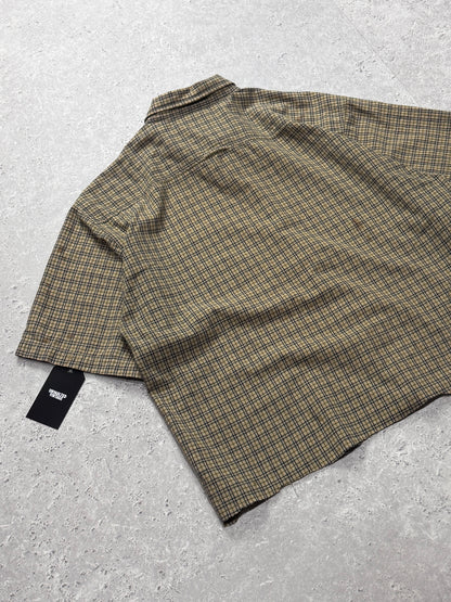 Vintage Nautica Cropped Button Up Shirt (XL)