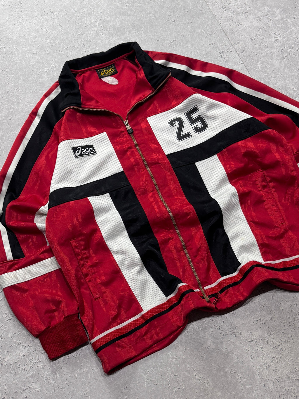 Vintage 90s ASICS Japan Higashi Football Track Jacket (XL)