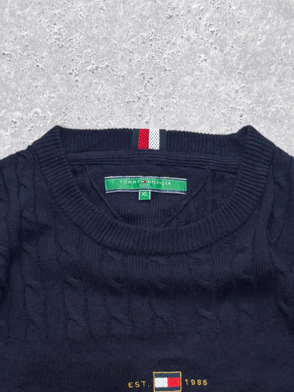 Vintage Tommy Hilfiger Embroidered Knitted Sweater (XL)