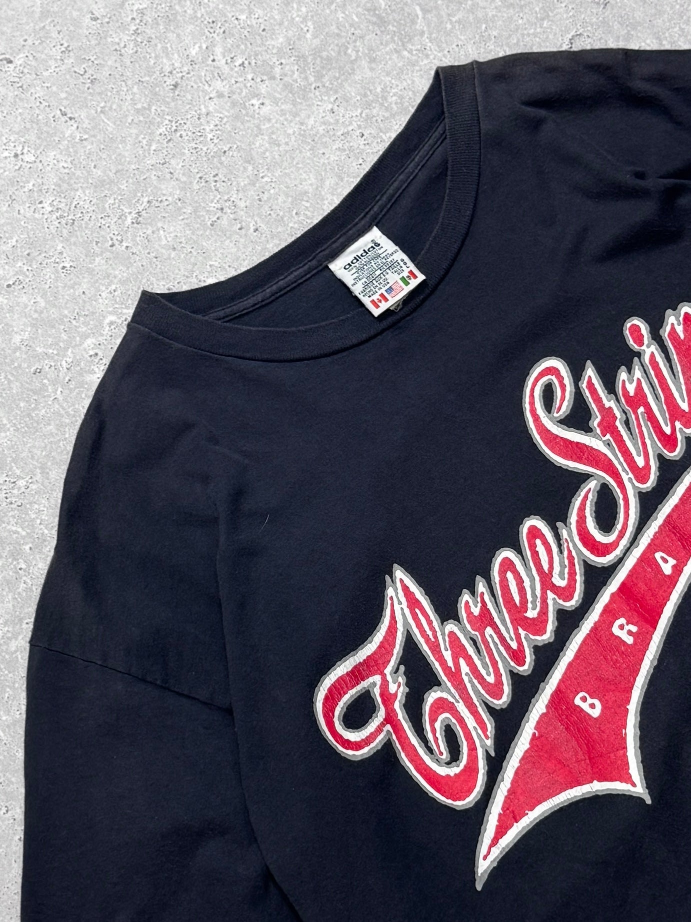 Vintage 90s Adidas Three Stripes Brand Tee (XL)