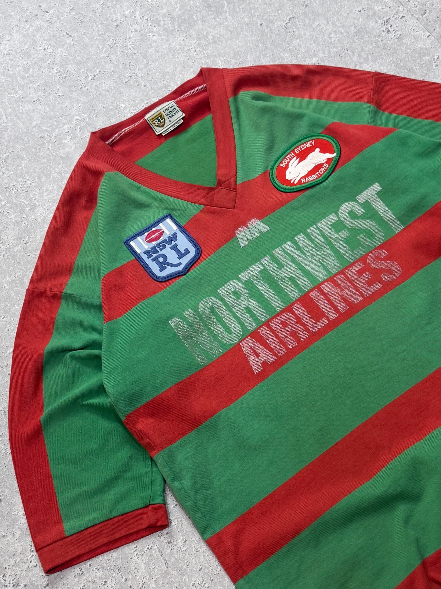 Vintage 80s South Sydney Rabbitohs NRL Jersey (XL)