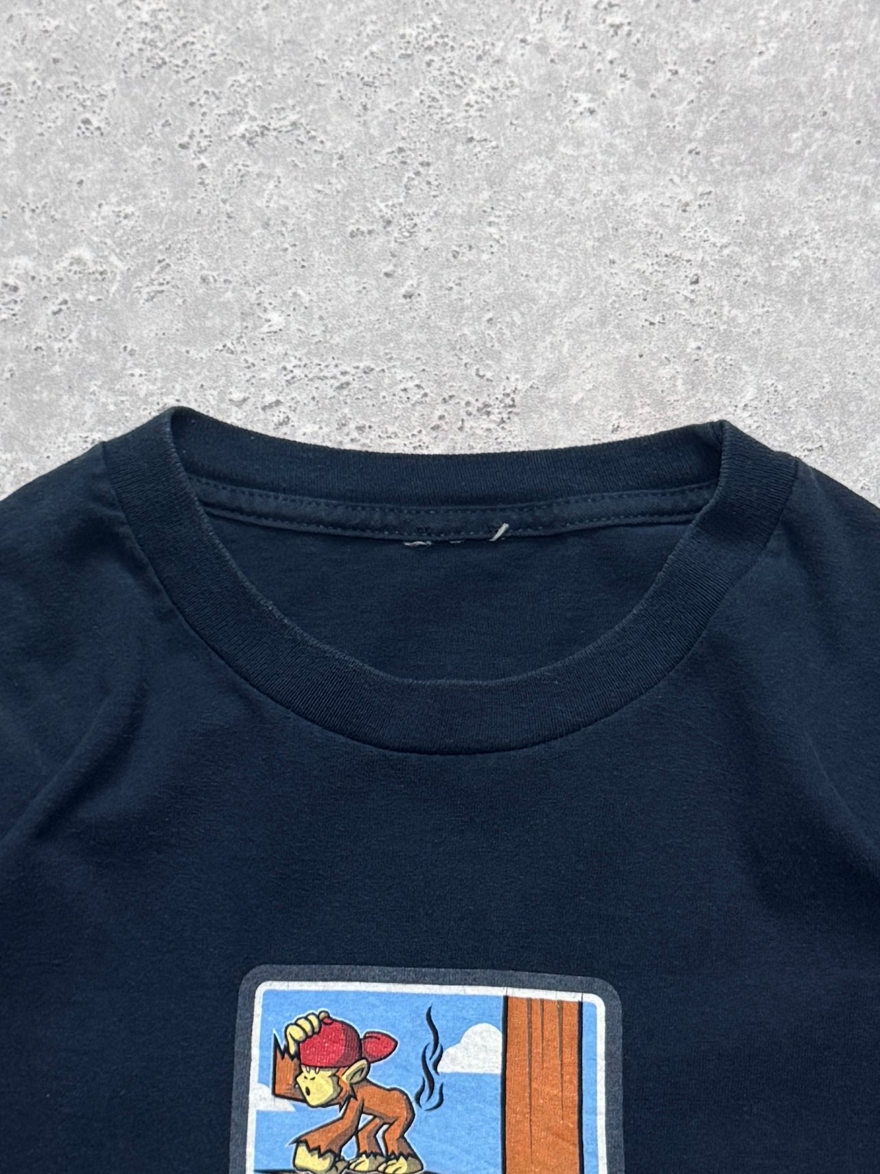 Vintage 2000s Monkey Humor Graphic Tee (L)