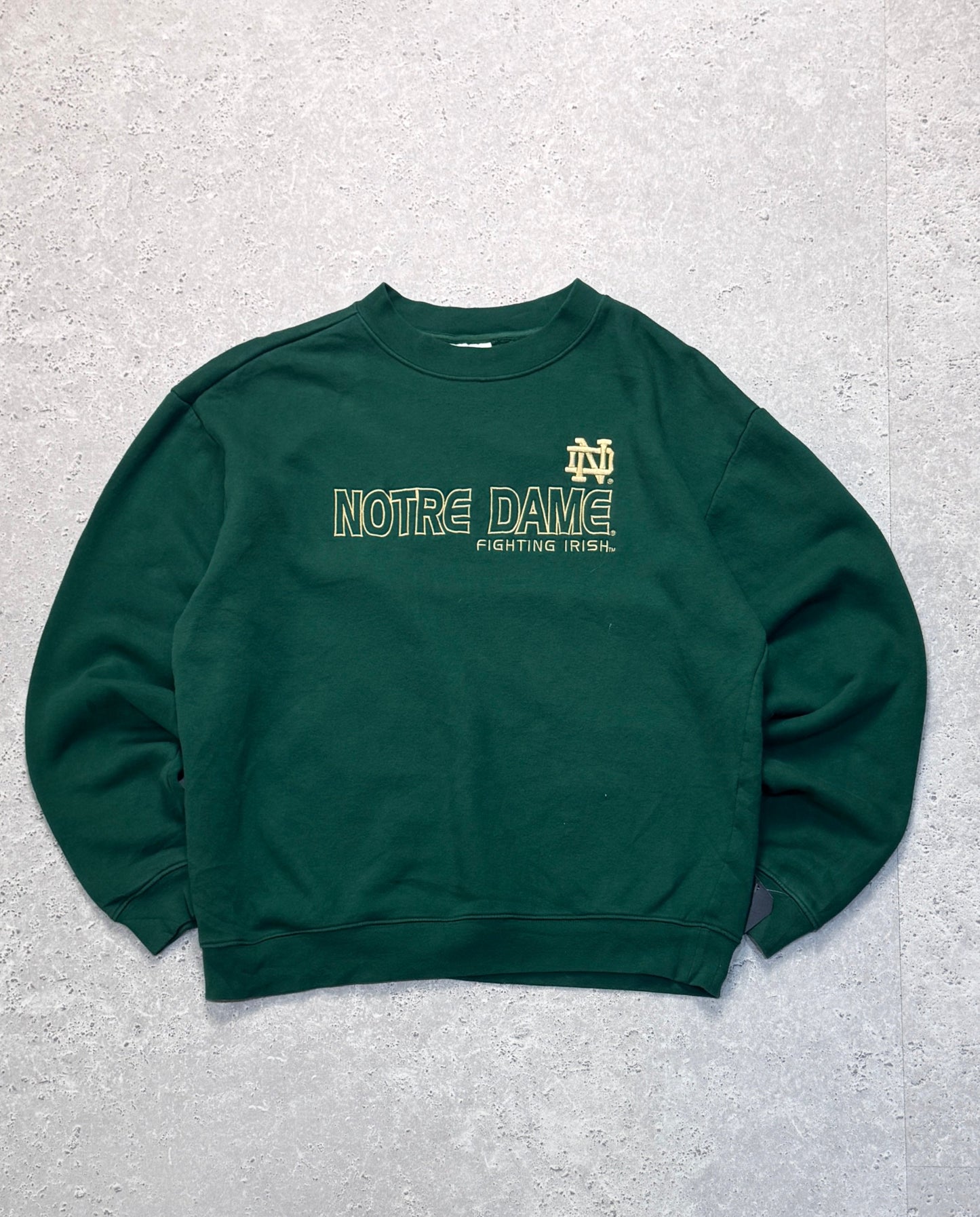 Vintage 2000s Adidas X Notre Dame College Embroidered Sweater (M)