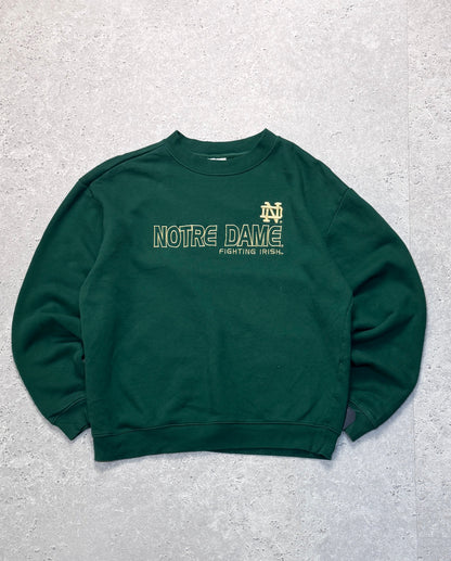 Vintage 2000s Adidas X Notre Dame College Embroidered Sweater (M)