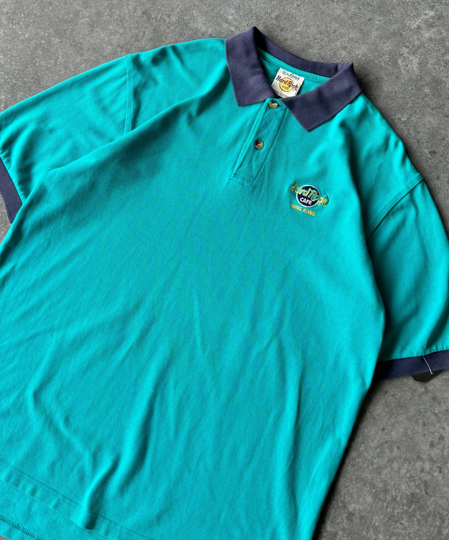 Vintage 90s Hard Rock Hong Kong Polo Shirt (XL)