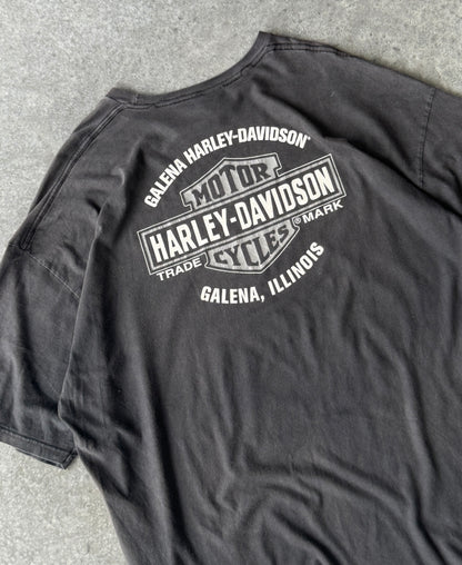 Vintage 00s Harley Davidson Skull Tee (2XL)