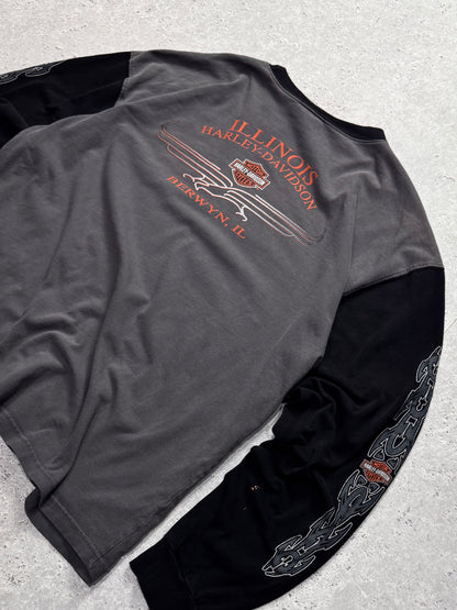 Vintage 90s Harley Davidson Tribal Long Sleeve Tee (XL)