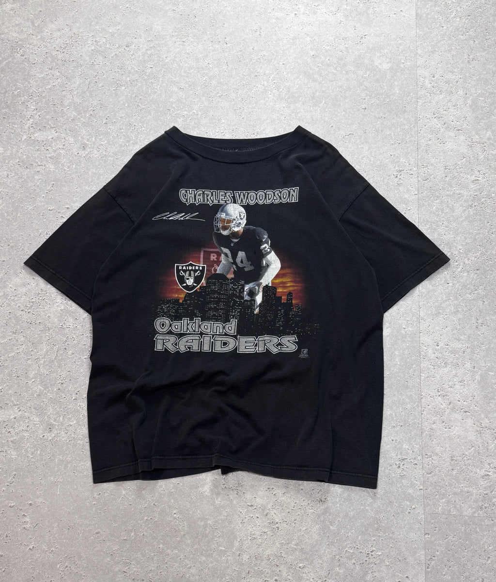 Vintage Oakland Raiders Charles Woodson NFL Player Tee (XL)