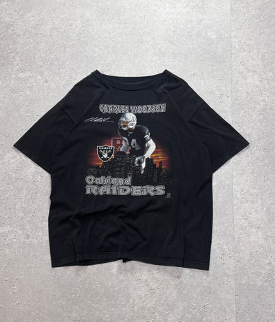 Vintage Oakland Raiders Charles Woodson NFL Player Tee (XL)