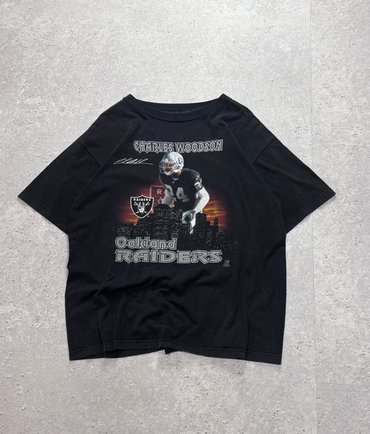 Vintage Oakland Raiders Charles Woodson NFL Player Tee (XL)