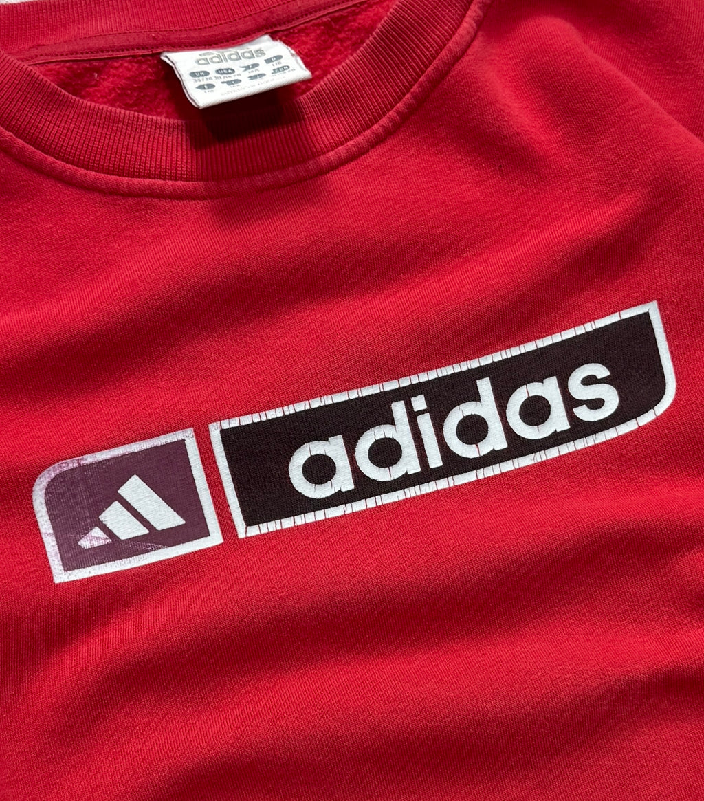 Vintage 2000s Adidas Spellout Sweater (XL)