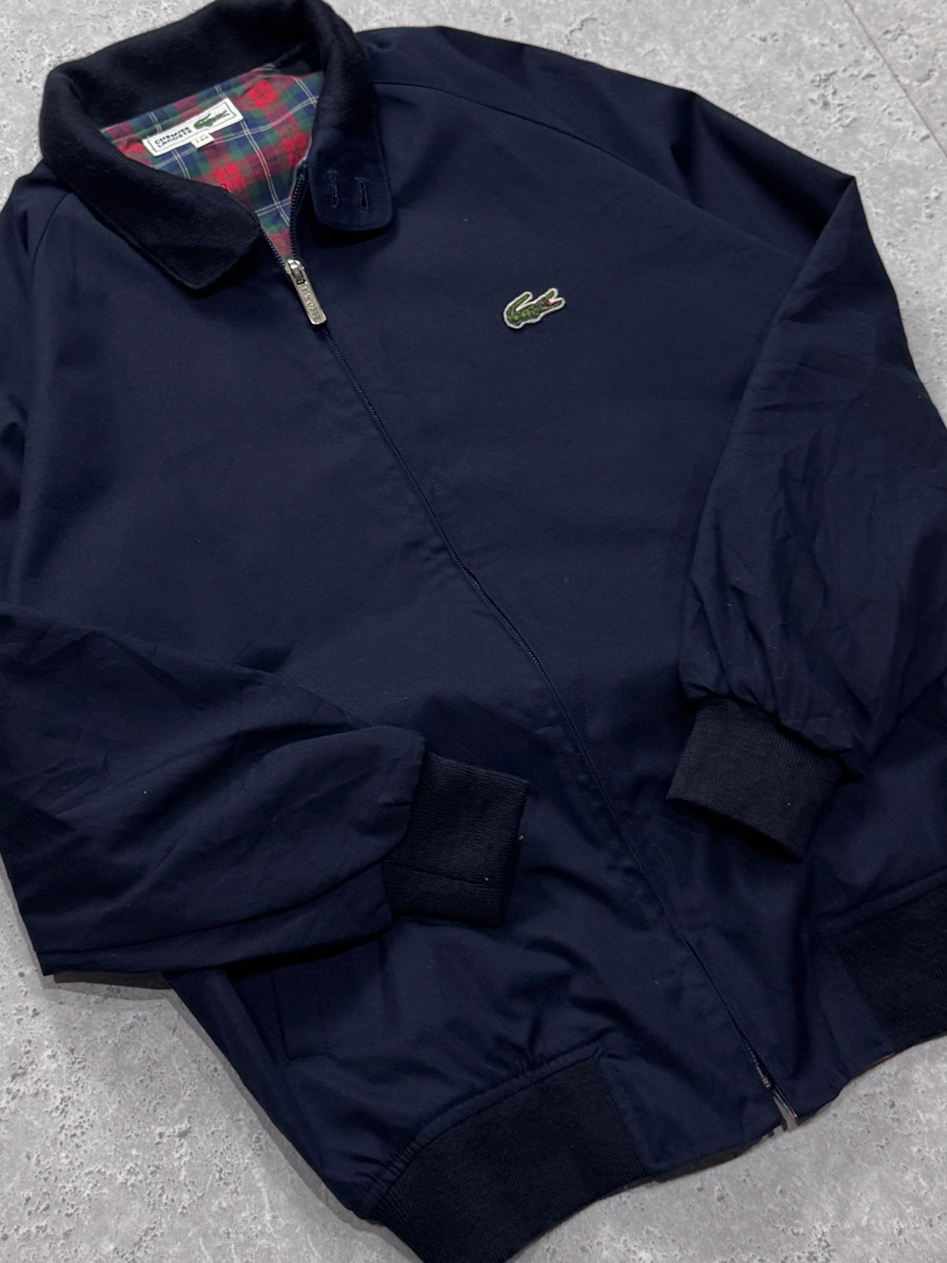 Vintage 2000s Lacoste Plaid Lined Bomber Jacket (S)