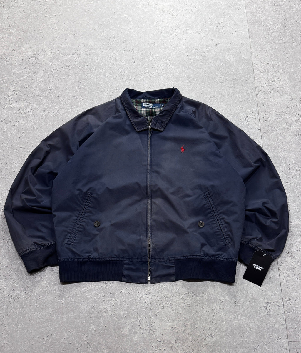 Vintage Polo Ralph Lauren Plaid Lined Harrington Jacket (L)