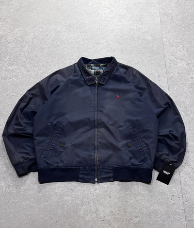 Vintage Polo Ralph Lauren Plaid Lined Harrington Jacket (L)