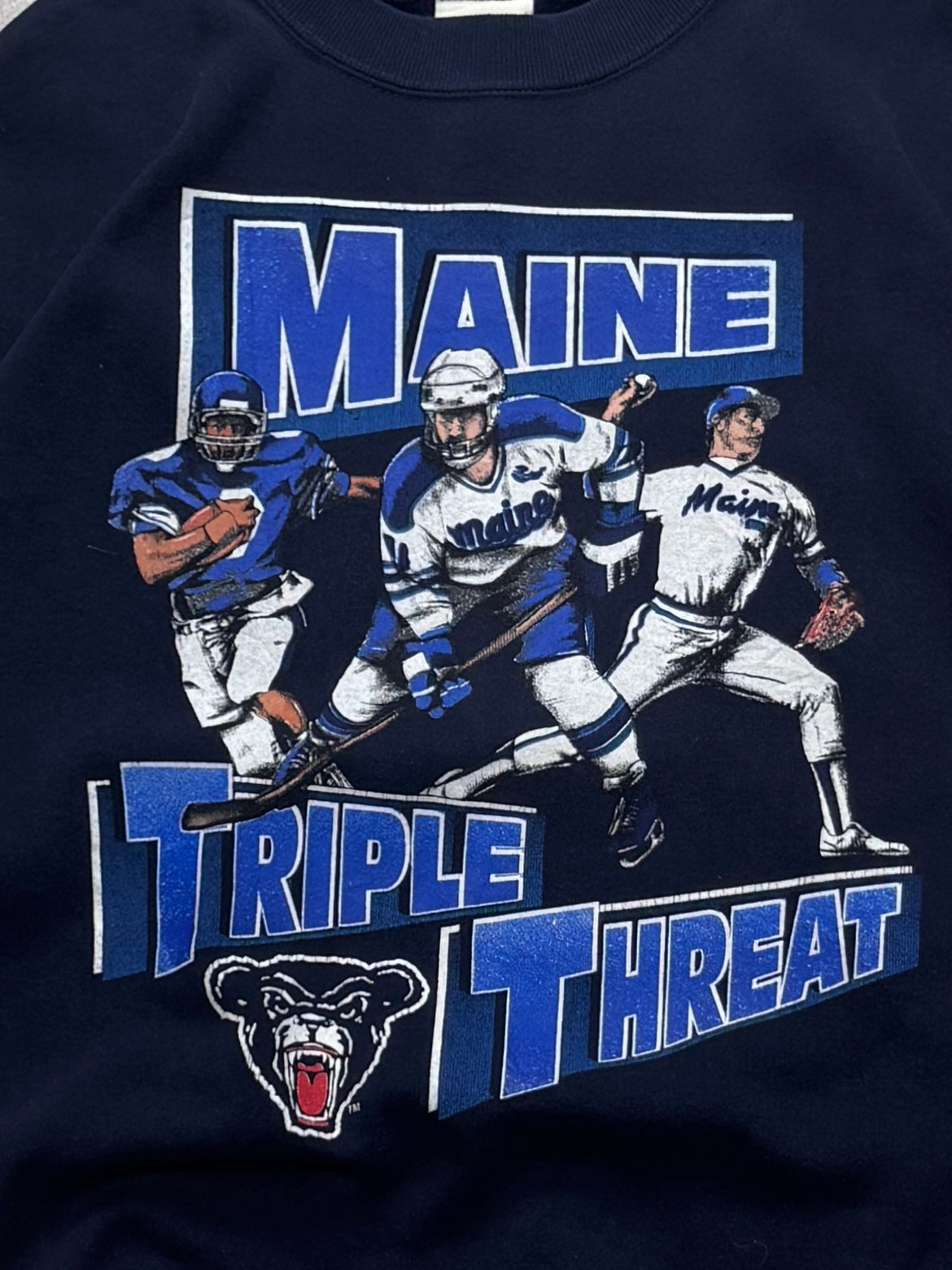 Vintage 90s Maine College Sporting Sweater (XL)