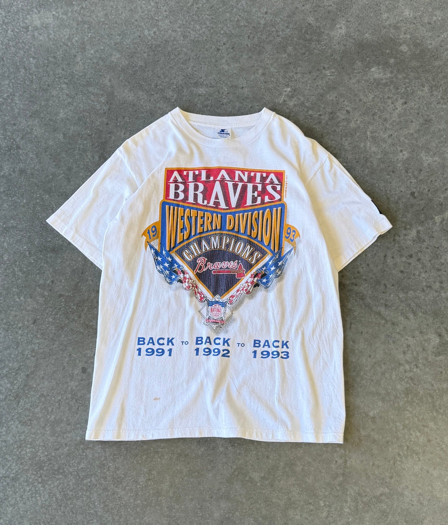 Vintage 90s Atlanta Braves Western Divsion Tee (M)