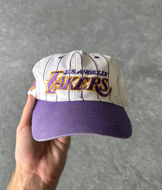 Vintage 90s Los Angeles Lakers Striped Cap (OSFA)