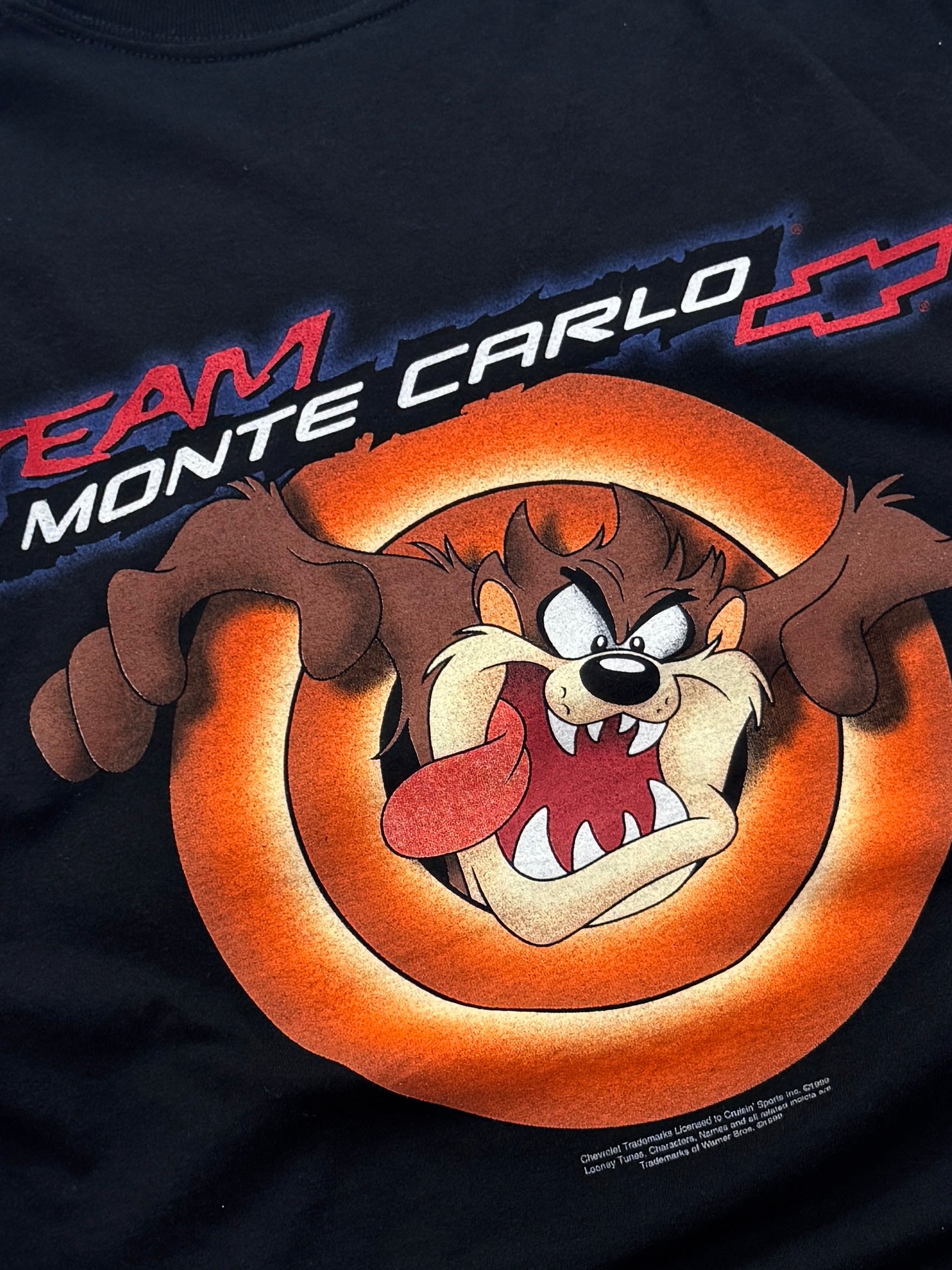 Vintage 90s Taz Looney Tunes X Monte Carlo Racing Tee (M)