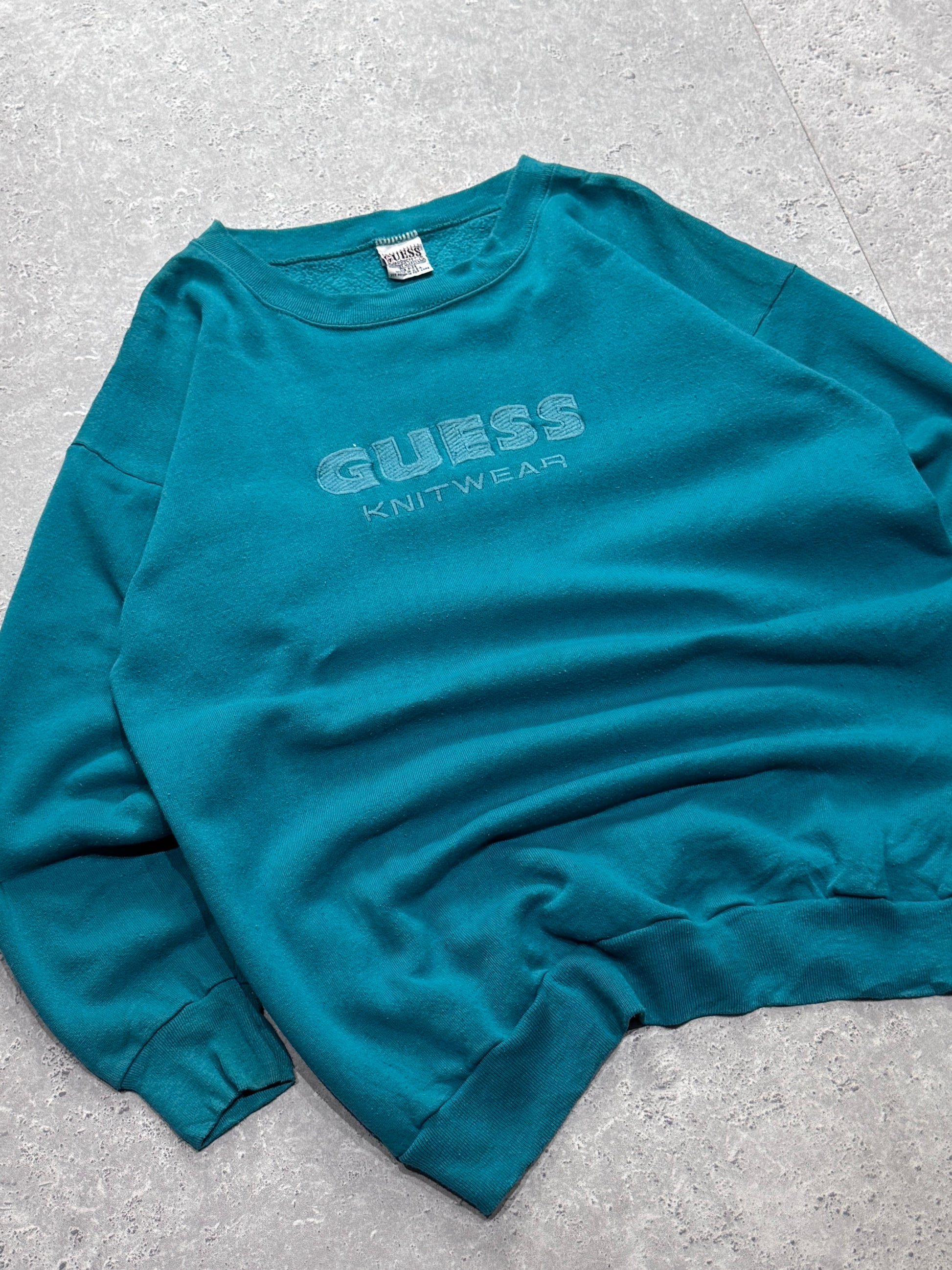 Vintage 90s Guess Knitwear Embroidered Sweater (L)