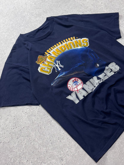 Vintage 90s New York Yankees MLB Helmet Tee (XL)