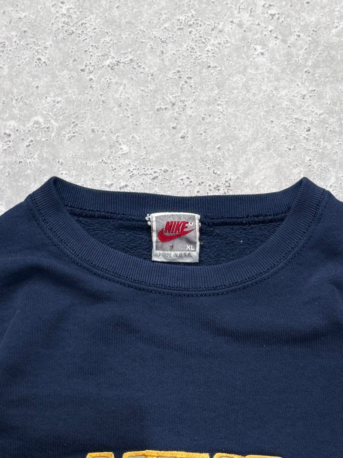 Vintage 90s Nike Embroidered Spellout Sweater (XL)