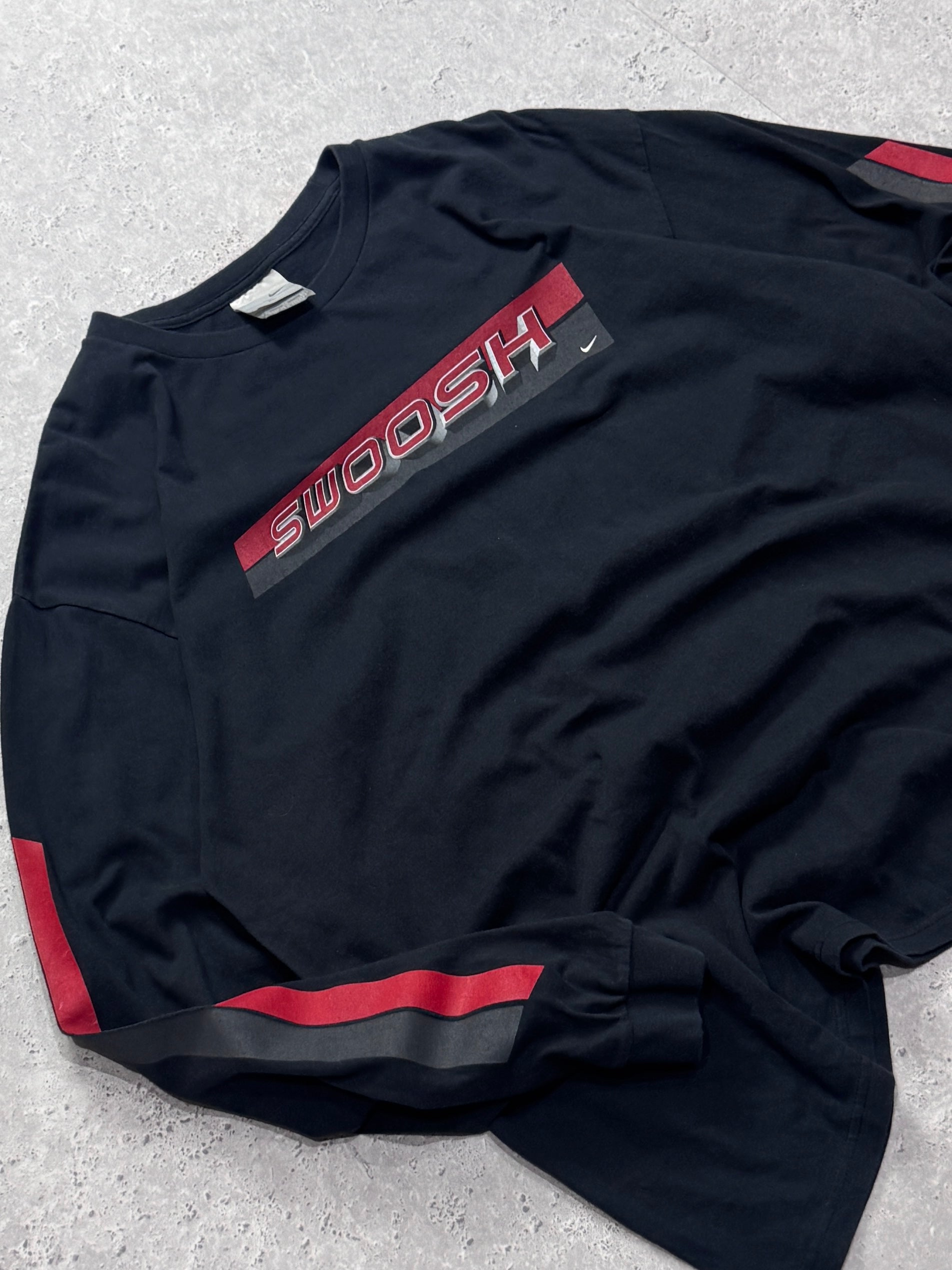 Vintage 2000s Nike Swoosh Long Sleeve Tee (XL)