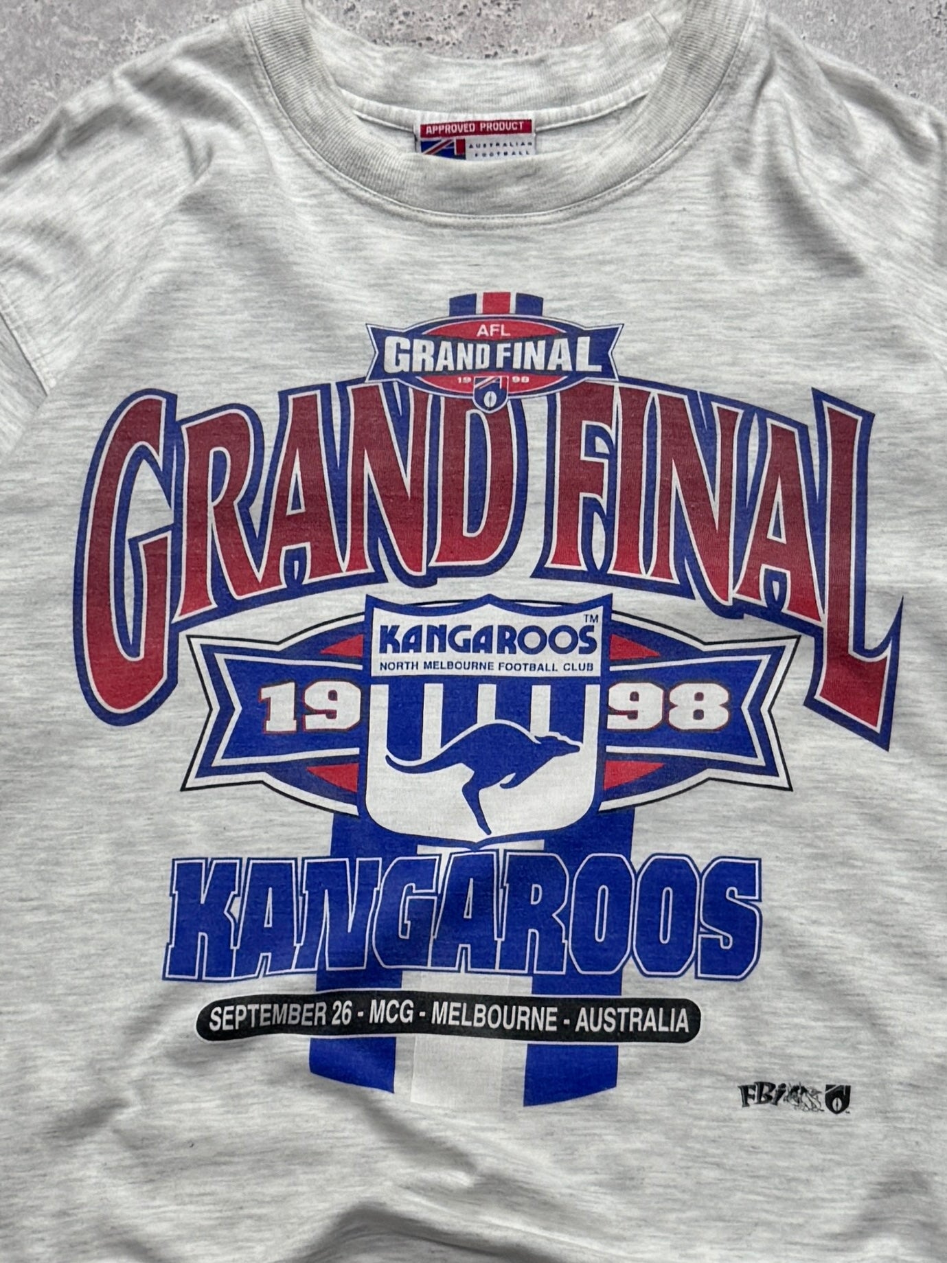 Vintage 1998 North Melbourne Kangaroos AFL Grand Final Tee (M)